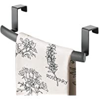 mDesign Barra para colgar paños de cocina – Colgador de cocina para colocar en las puertas de los armarios – Toallero de…